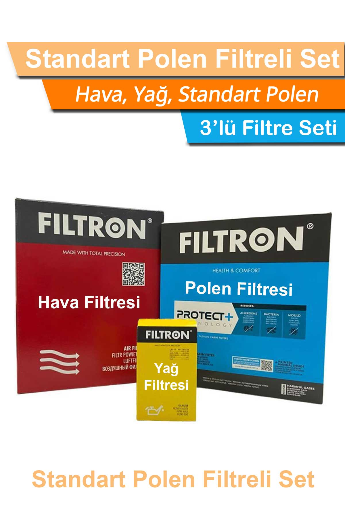 Mitsubishi L200 2.4 DI-D Dizel Filtron Filtre Seti 2015-2018 Hava+Yağ+Standart Polen
